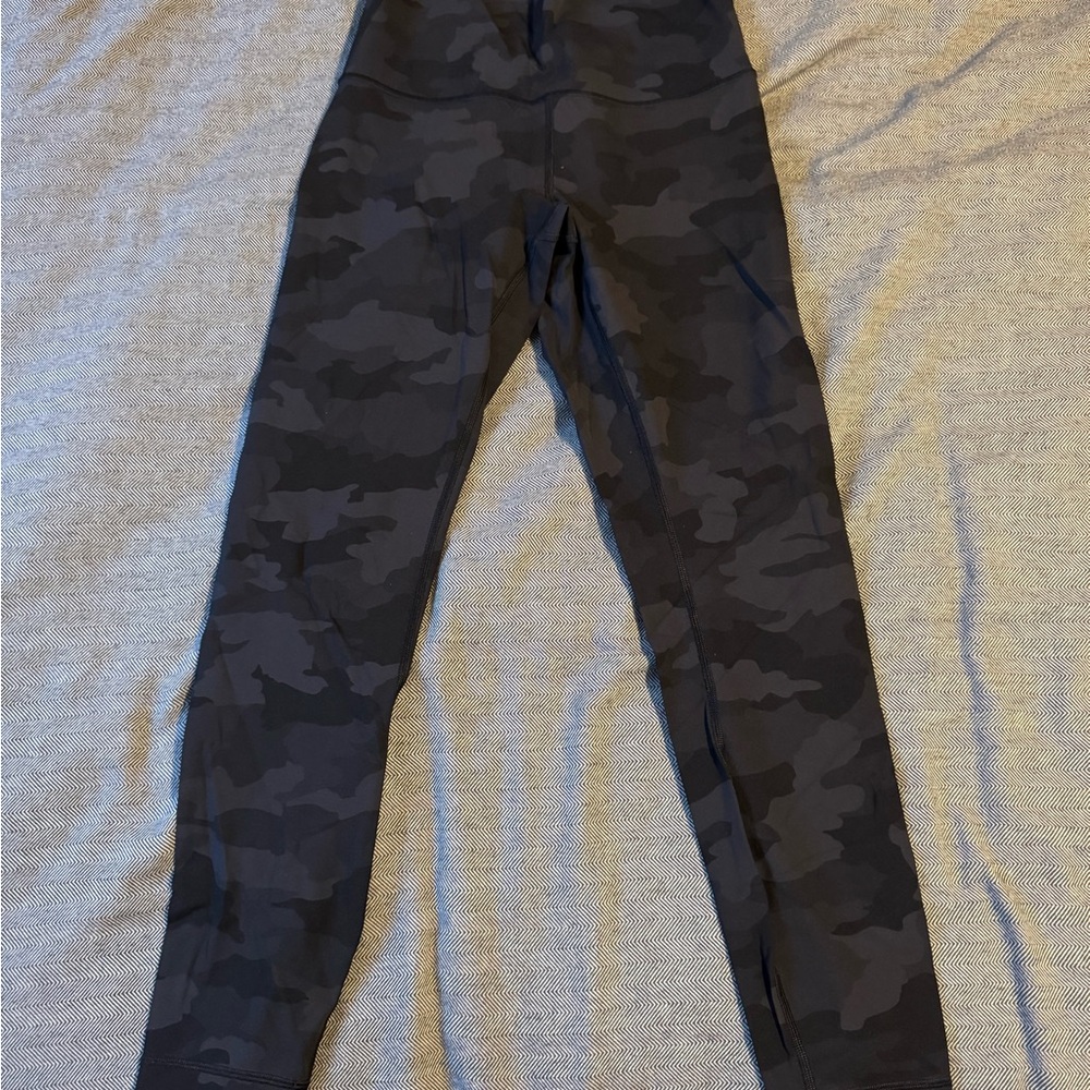 Lululemon Athletica Black Camouflage Leggings